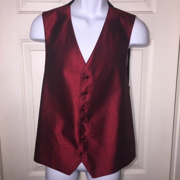 Vintage Red Metallic Bachrach Vest ♥️ - Picture 5 of 10